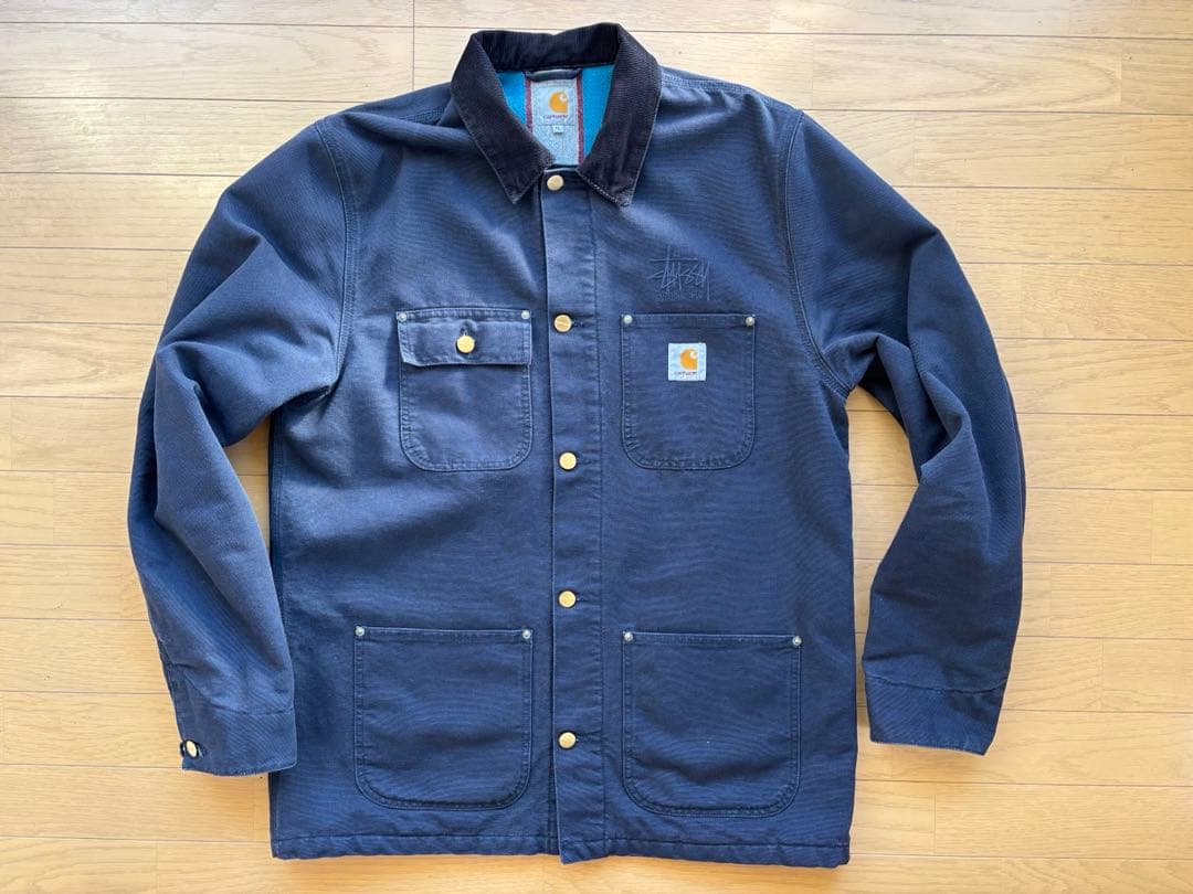 【希少XL／中古美品】Stussy × Carhartt WIP チョアコート
