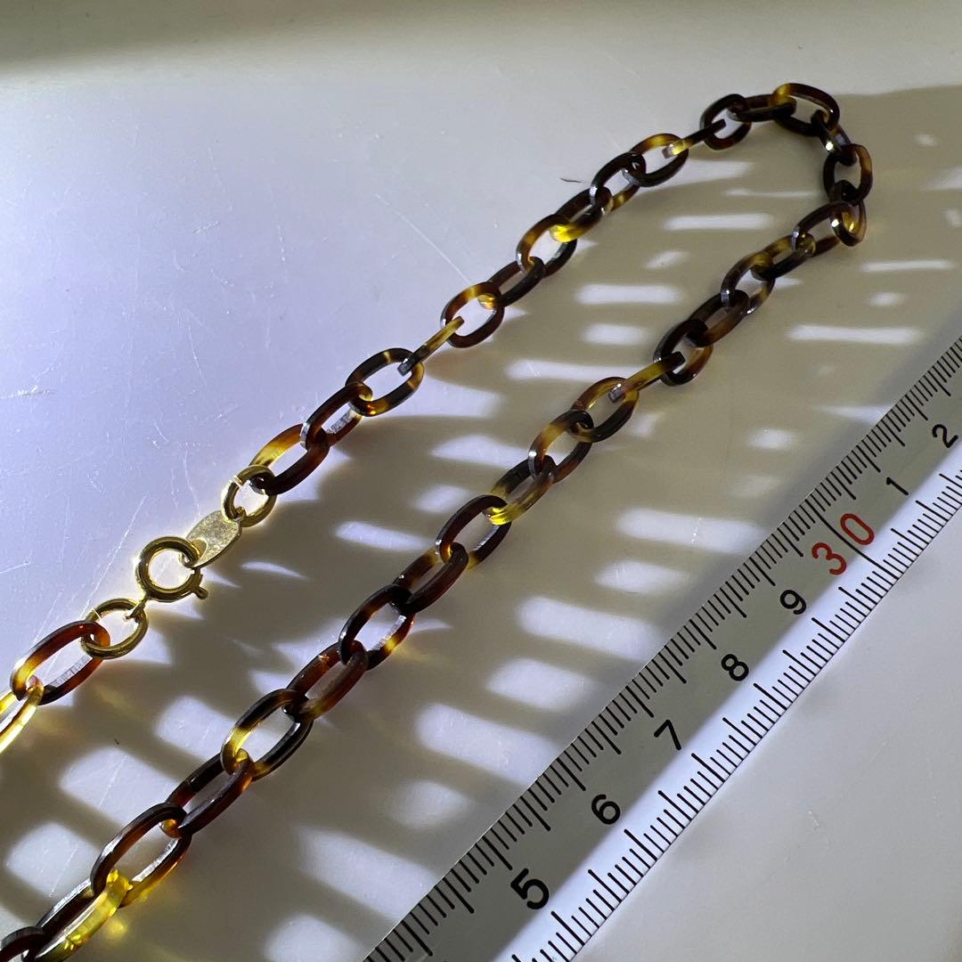 専用本鼈甲　シェルカメオチェーンネックレス　20g 東Y8-0114☆2Fトヒチ