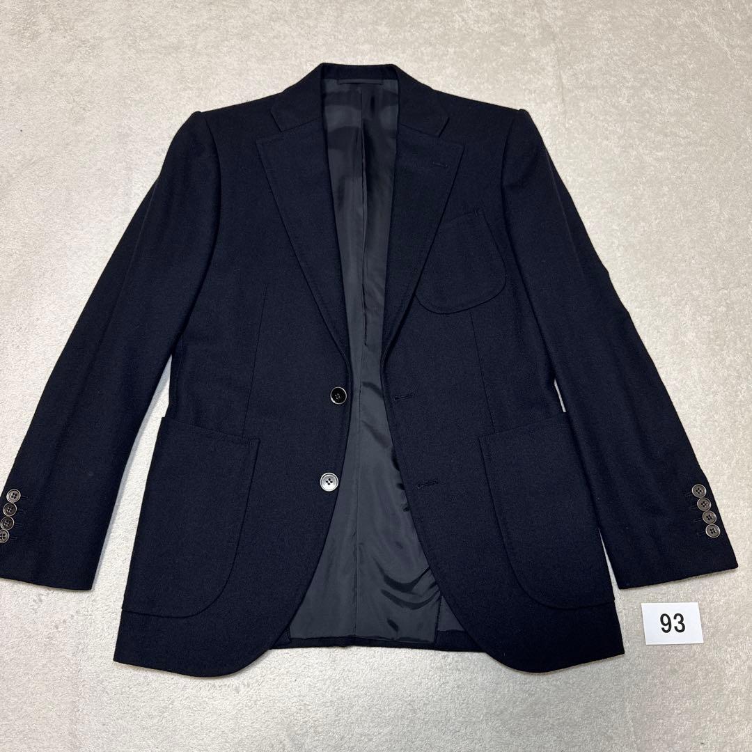 93 極美品　日本製　アタイア　テーラードジャケット　ネイビー　S 44