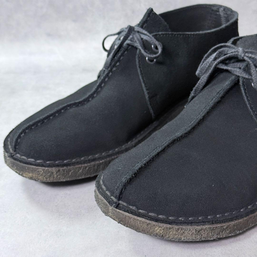 良品 クラークス デザートトレック スエード 黒 センターシーム ブーツ　28
