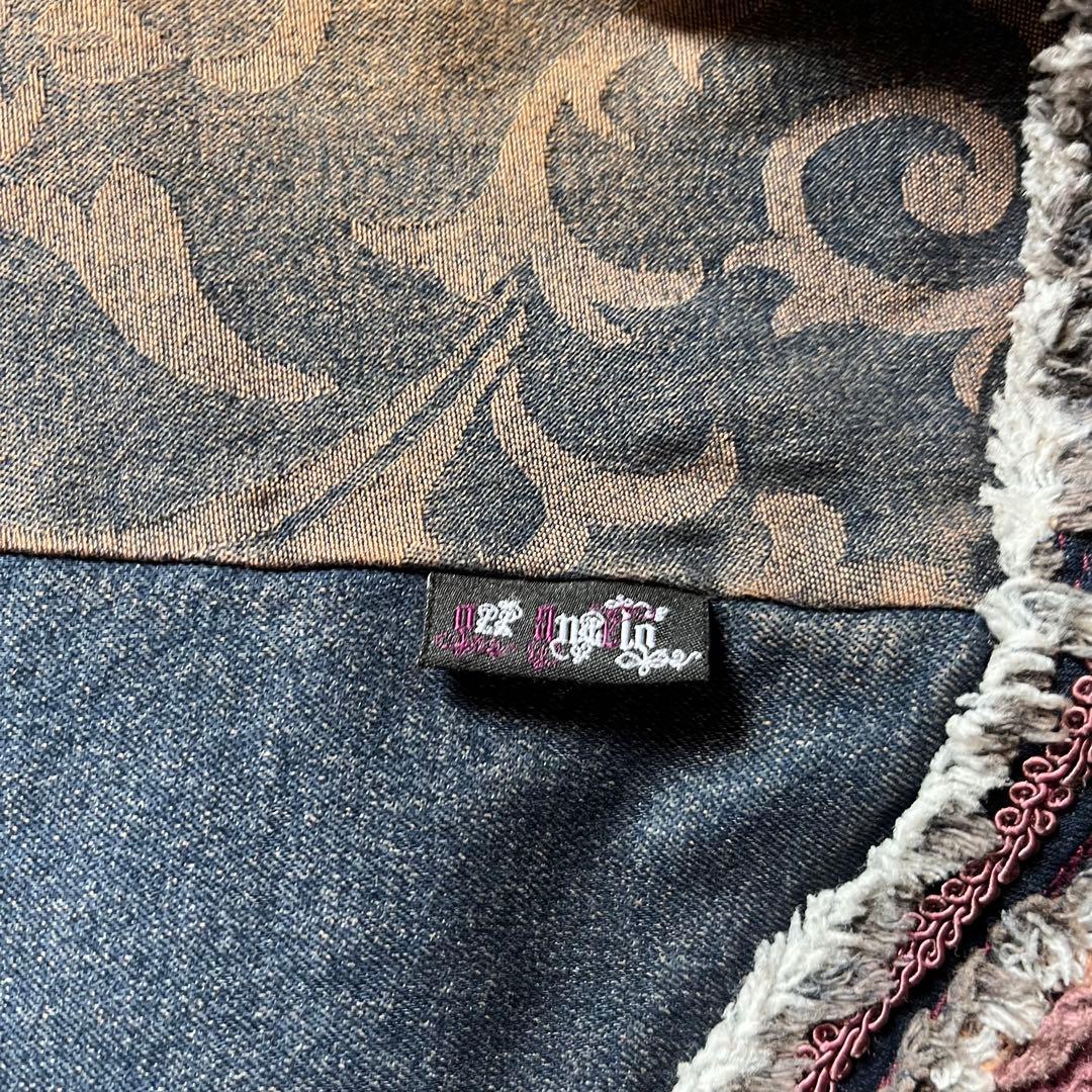 OZZ ANGELO デニムジャケット　レース　y2k フェアリーグランジ