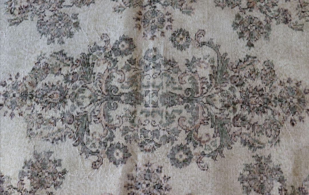 ボタニカルbeige ヴィンテージラグ　トルコラグ　ウィリアムモリス　アクタス