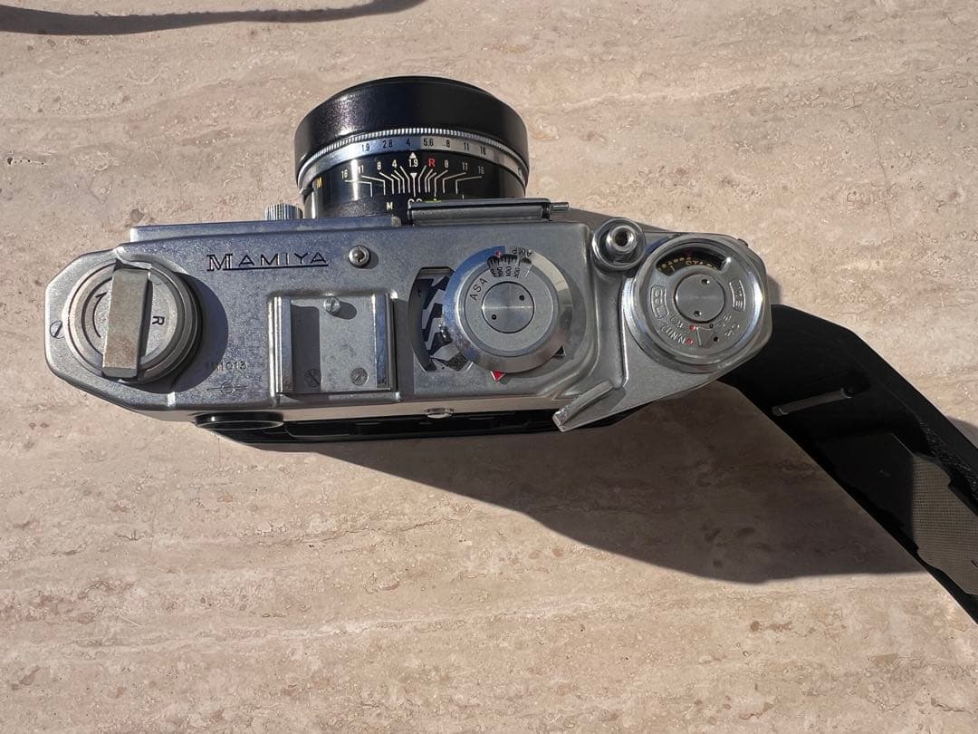 【ジャンク品】マミヤ Auto-Metraフィルムカメラ 革のケース レアな箱付