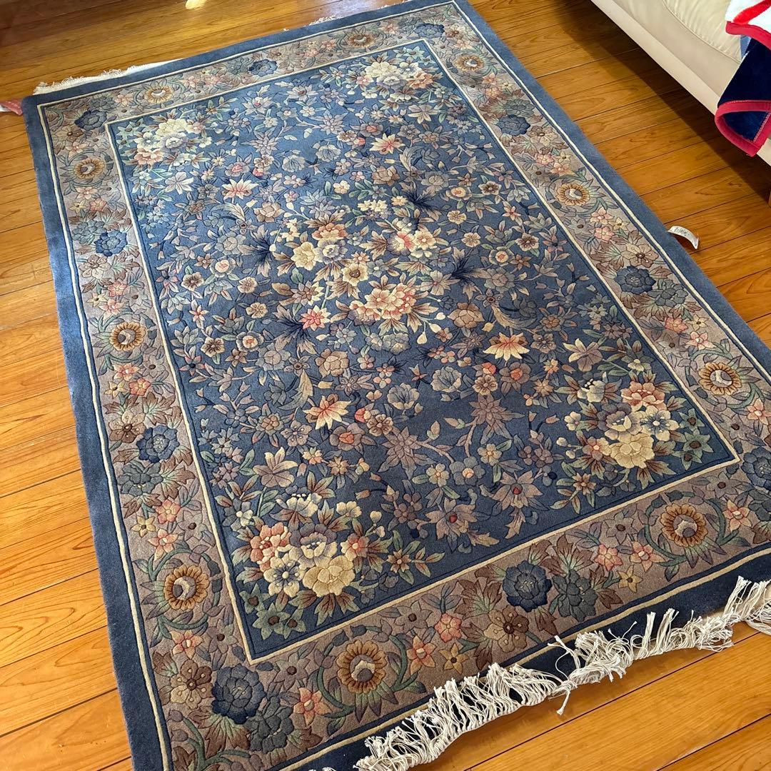 訳あり新品未使用　中国手織り段通140段　ウール