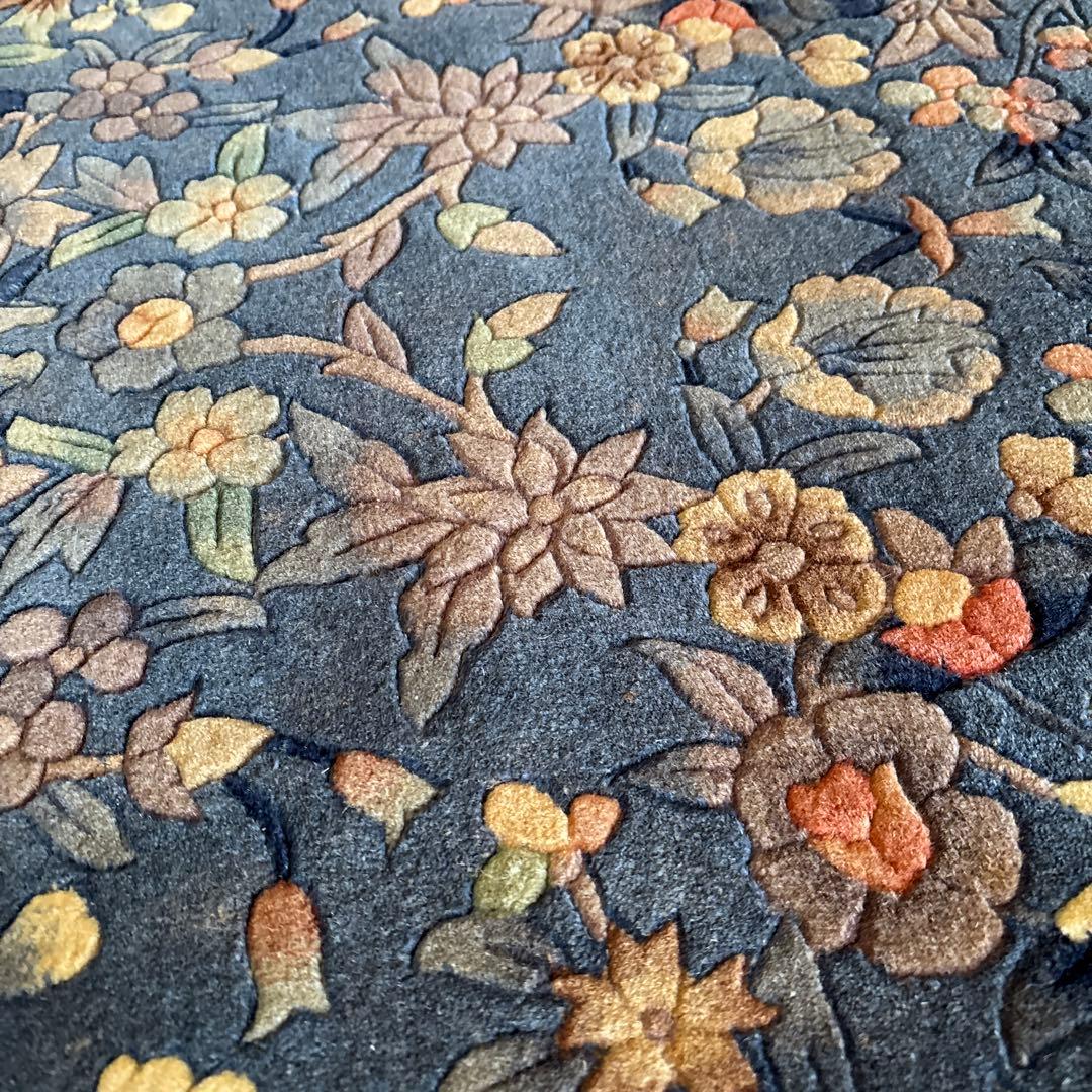 訳あり新品未使用　中国手織り段通140段　ウール