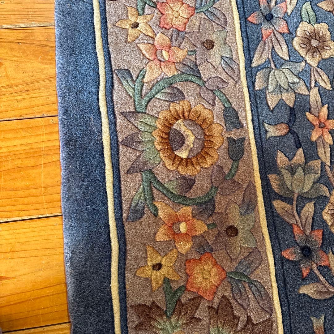 訳あり新品未使用　中国手織り段通140段　ウール