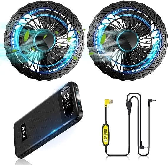 空調作業服 ファンバッテリーセット 30000MAH大容量バッテリー付き