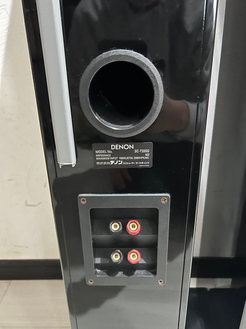 DENON SC-T33SG ペアトールスピーカー　ブラック