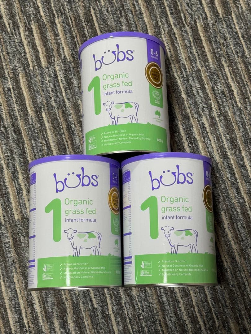 bubs Organic 1 (0~6 Months ) 800g 3缶セット