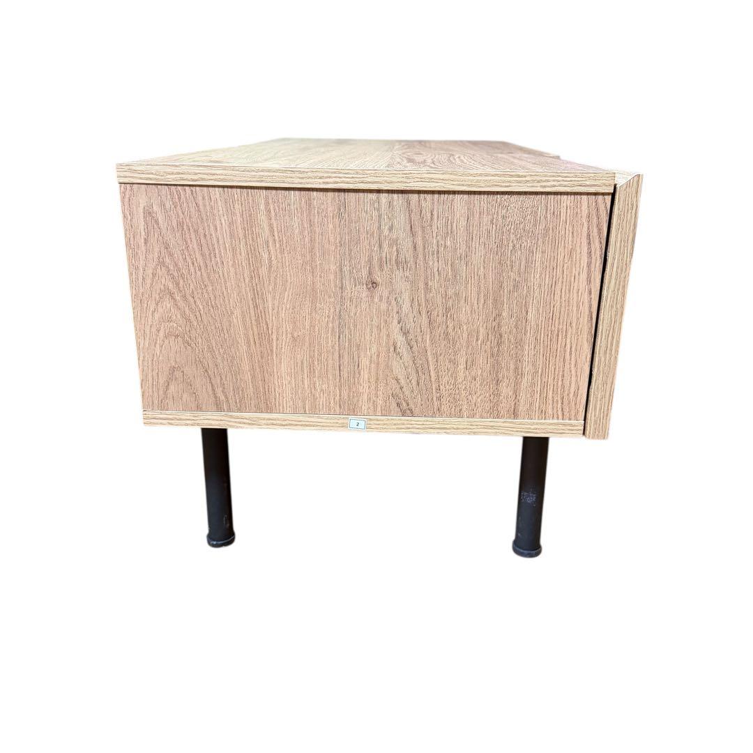 LOWYA テレビボード 幅80cm ラタン調 木製 ローボード