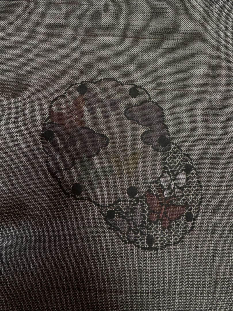 本場大島紬 泥染め ロングワンピース 9マルキ 証紙