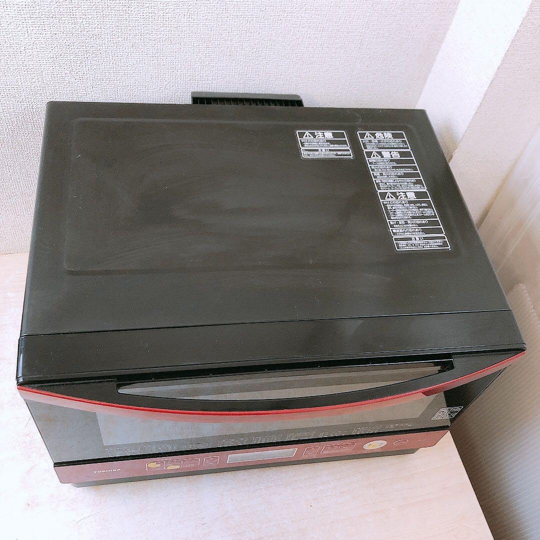通電OK 東芝 電子レンジ オーブンレンジ TOSHIBA ER-N6E レッド