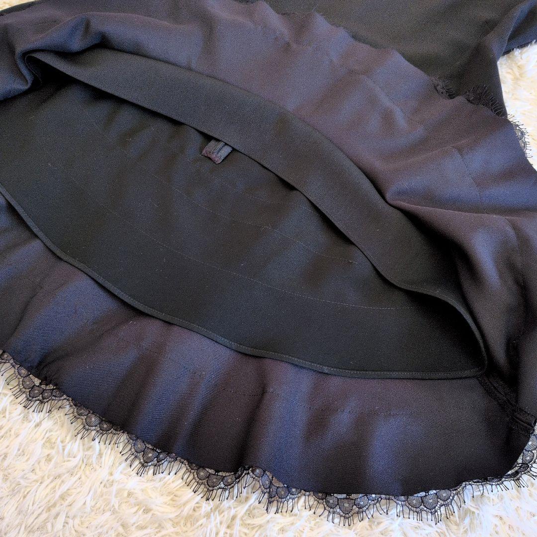 日本製★FOXEY　チュニック　フリル　花柄レース　光沢　40