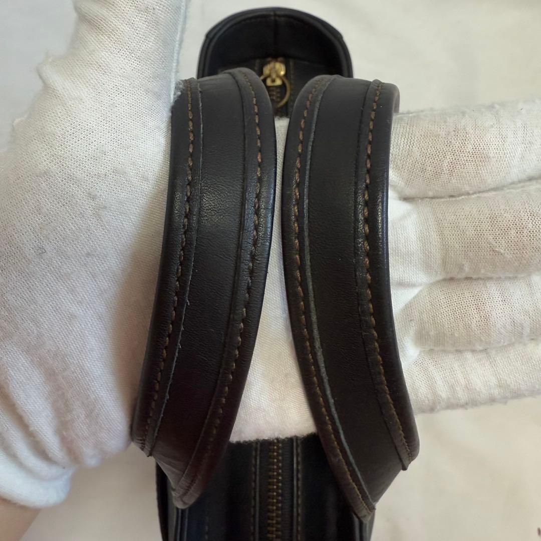 【極美品】オールドコーチ 9303 ハンドバッグ レザー 手提げ 黒 チャーム