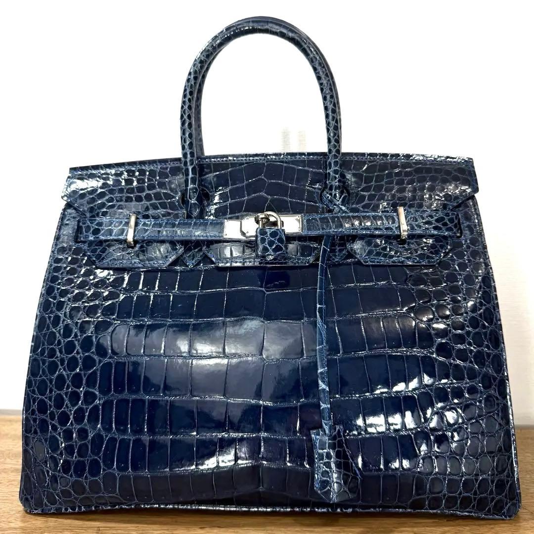 ママ様後専用 美品 JRA公認 定68万 最高峰 クロコダイル ハンドバッグ