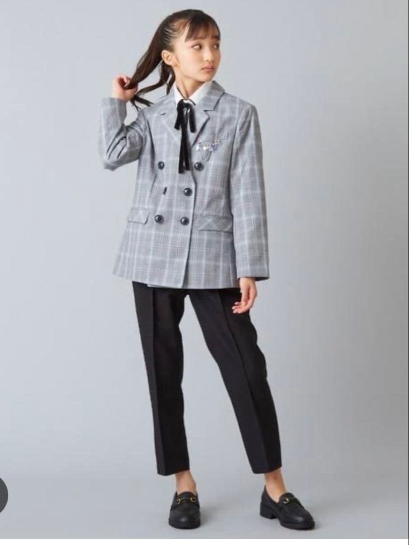 エルアンノワール 卒業式 女の子 W ロング ジャケットパンツスーツ160B