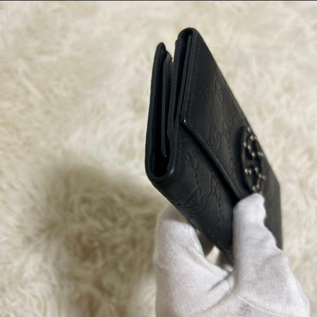 グッチ GG シマ インターロッキングGスタッツ　ブラック