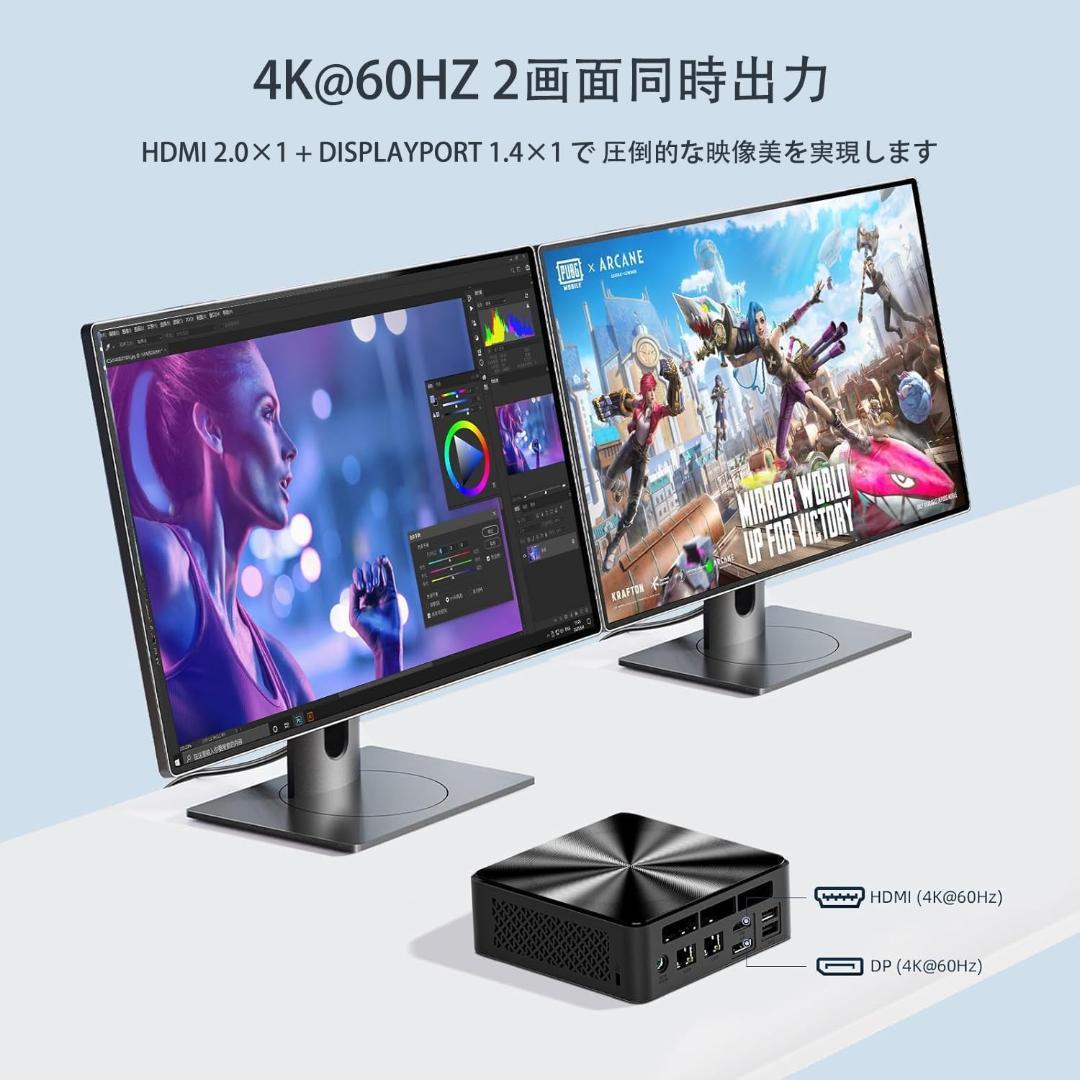 【ミニpc N150 最新第13世代初登場】ミニpc 最大3.60GHz min