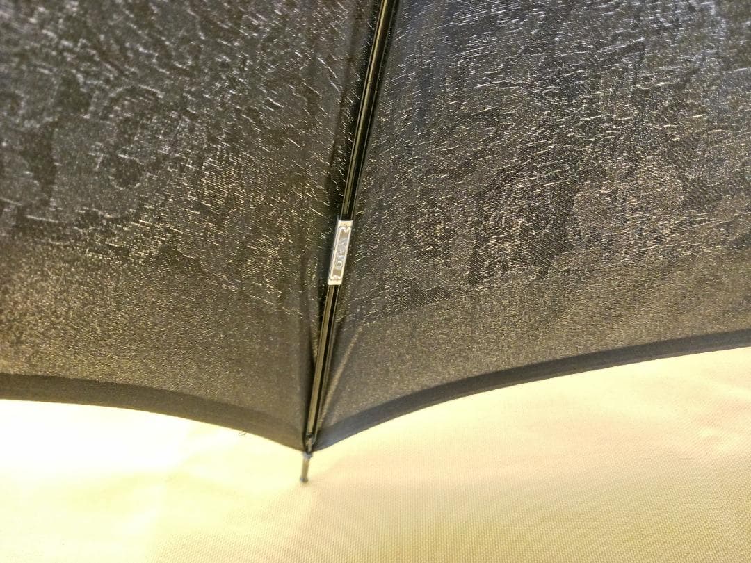 〔値下げ‼〕銀座和光　WAKO長傘　婦人用　持ち手皮　金の飾り付き 未使用　黒