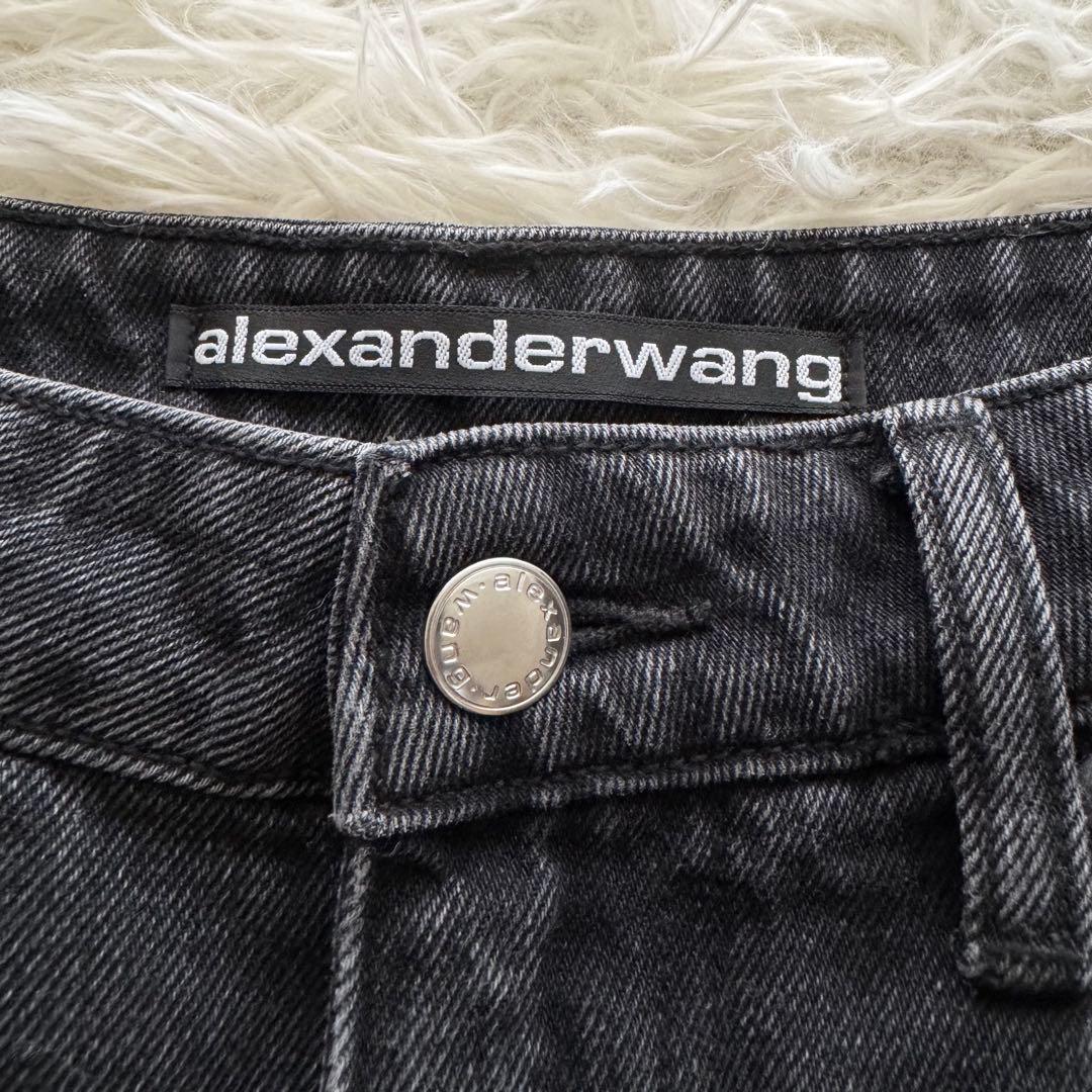 【アレキサンダーワン】bite ハイライズデニムショーツ　エンボスロゴ 26