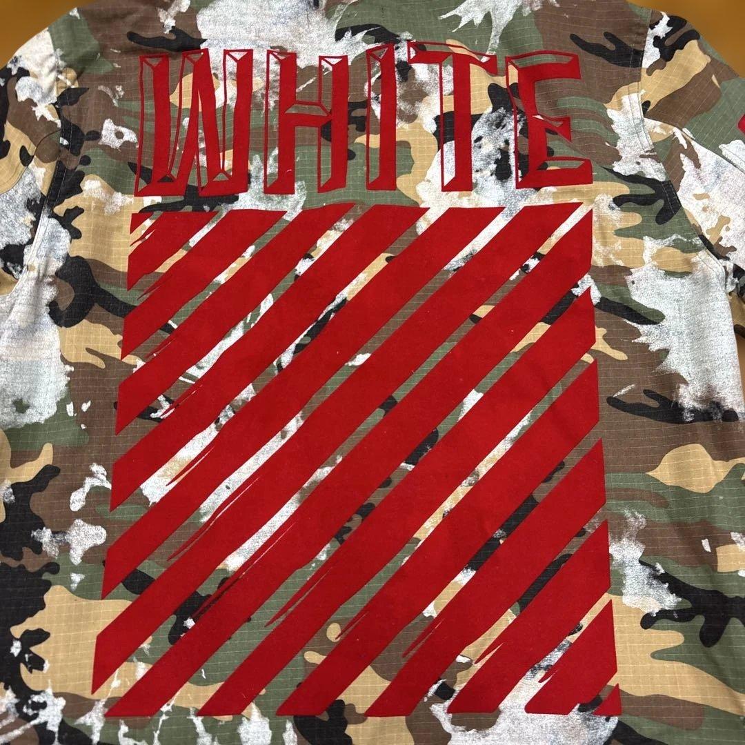 美品　OFF-WHITE オフホワイト ジャケット ミリタリー カモフラ 迷彩