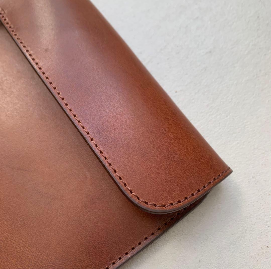 drip ブラウン レザー ノートPCケース