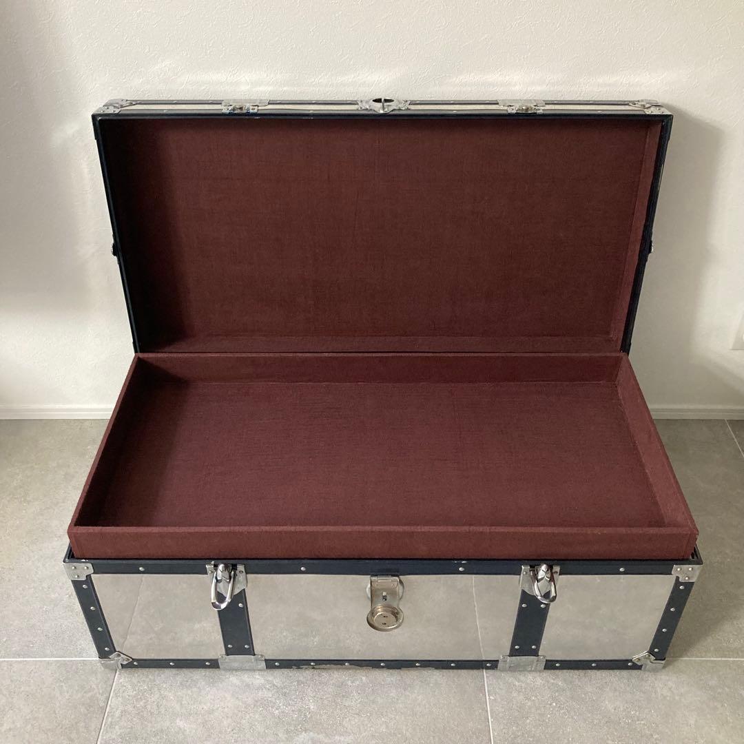 ヴィンテージ 大型トランク 船舶トランク インダストリアル 収納 ローテーブル