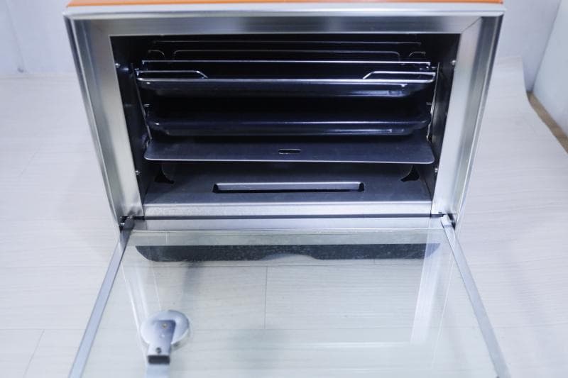 レトロ【ほぼ未使用】象印テンピハイメニュー 天火オーブン-ガス上のせ式◆オレンジ