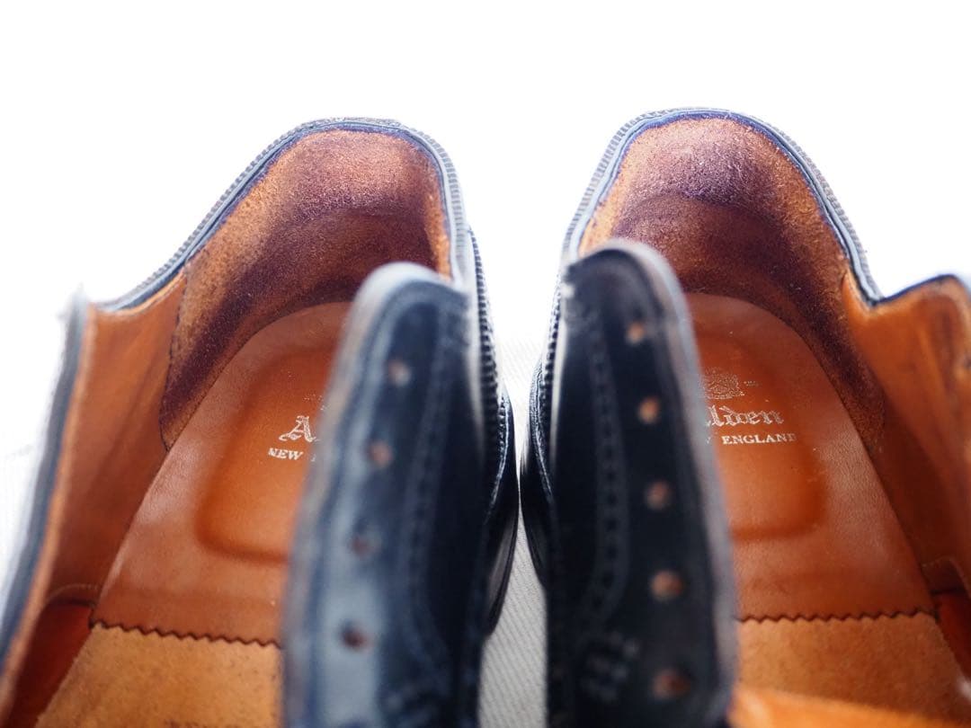 靴 Alden 2146 Cordovan Medallion Cap Bluche