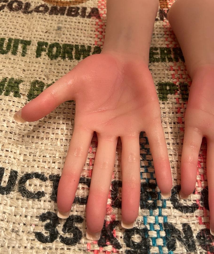 ❣️シリコン製★ハンドマネキン★ハンドトルソー★3D手模型★女性の手★ネイル付き