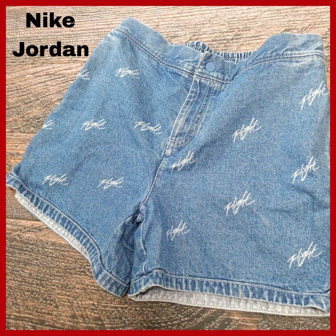 美品 ナイキ ジョーダン ショートパンツ デニム プリント レディース M