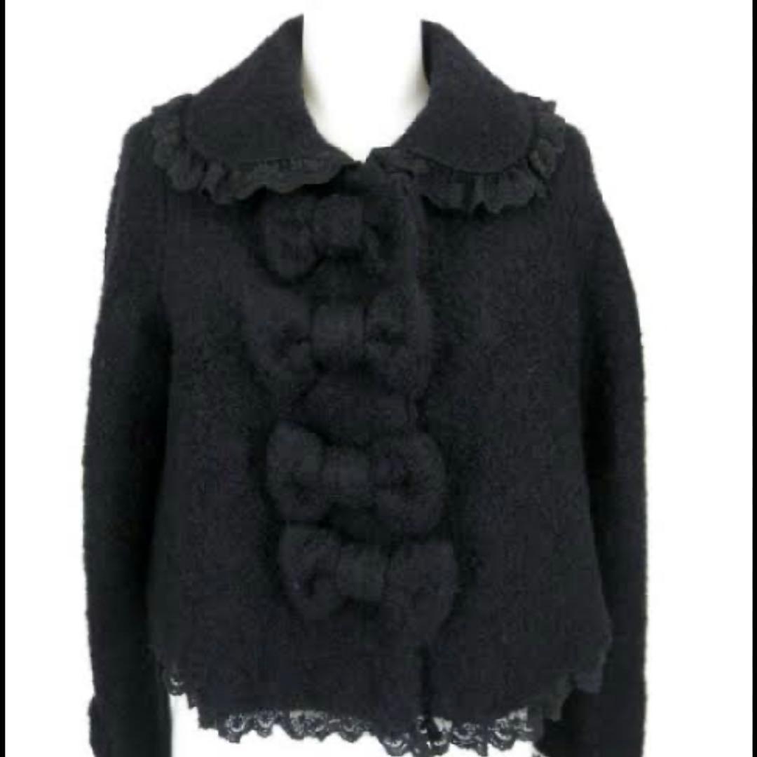 Teddy ribbon ジャケット ショートコート