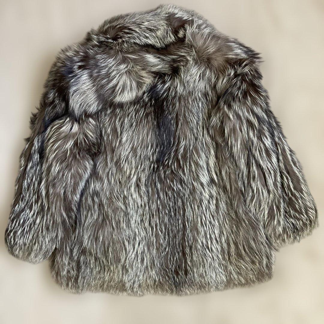 シルバーフォックス ハーフコート 毛皮 11号