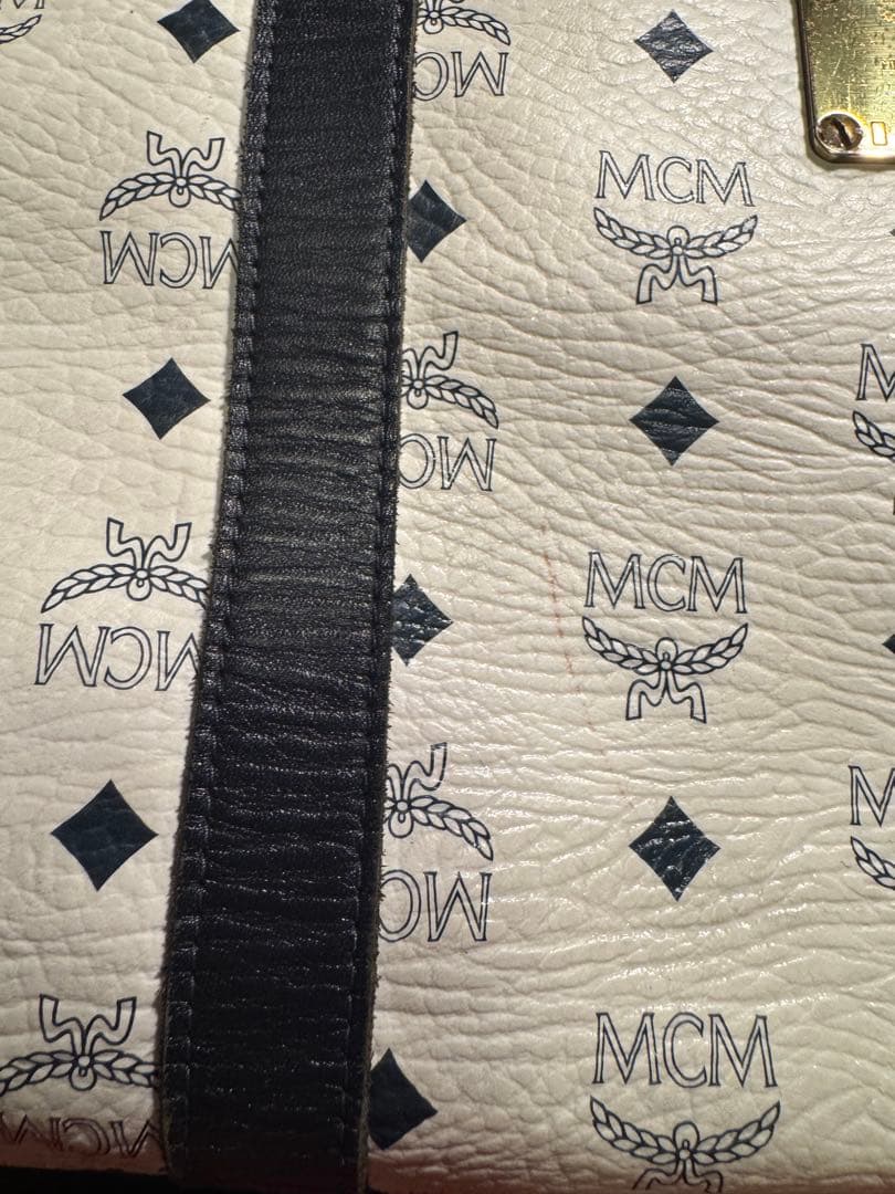 J*y様 MCM ボストンバッグ ホワイト・ネイビー