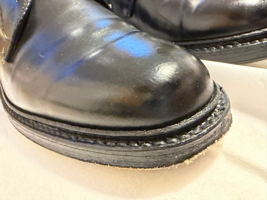 ALDEN: コードバン プレーントゥ　ブラック6.5