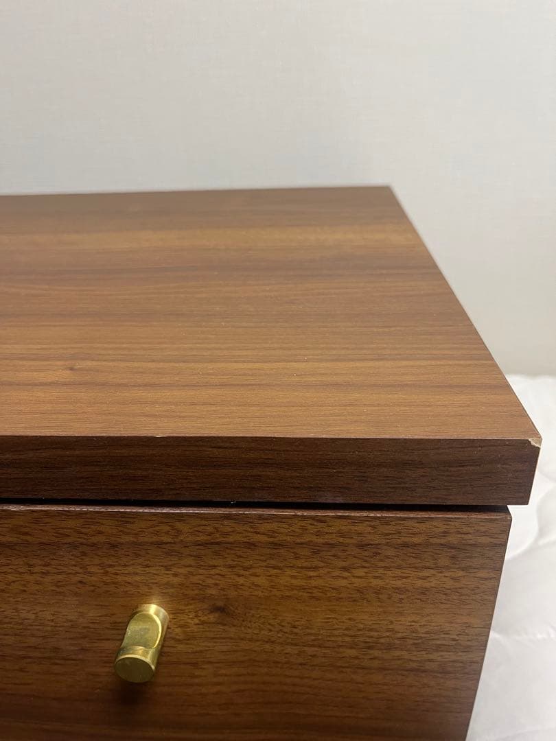 LOWYA [幅110] 日本製 デスク 単品 ドレッサー 収納 真鍮 木目