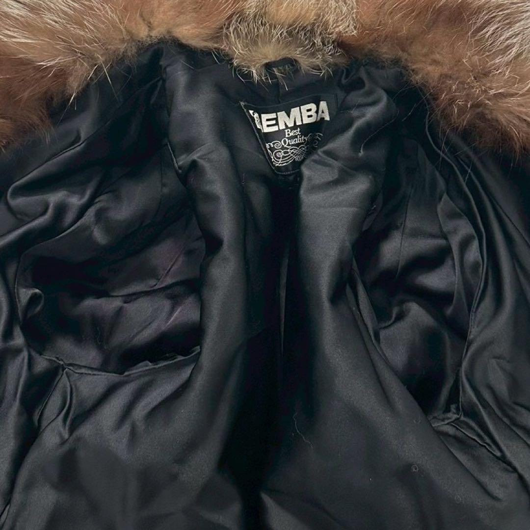 EMBA エンバ シルバーフォックス ファーコート 毛皮 ブラウン