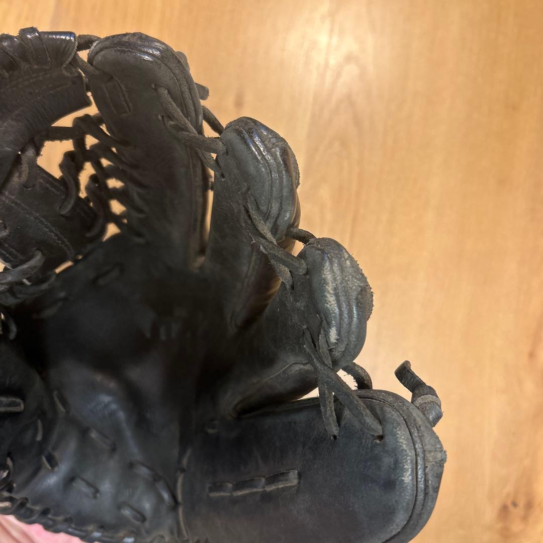 ミズノプロ　外野用　硬式野球グローブ 黒 レザー　ビックＭ