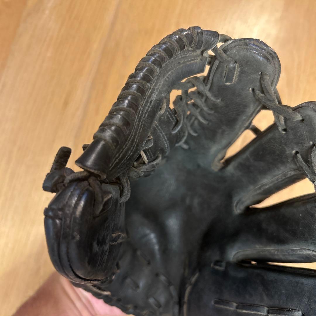 ミズノプロ　外野用　硬式野球グローブ 黒 レザー　ビックＭ