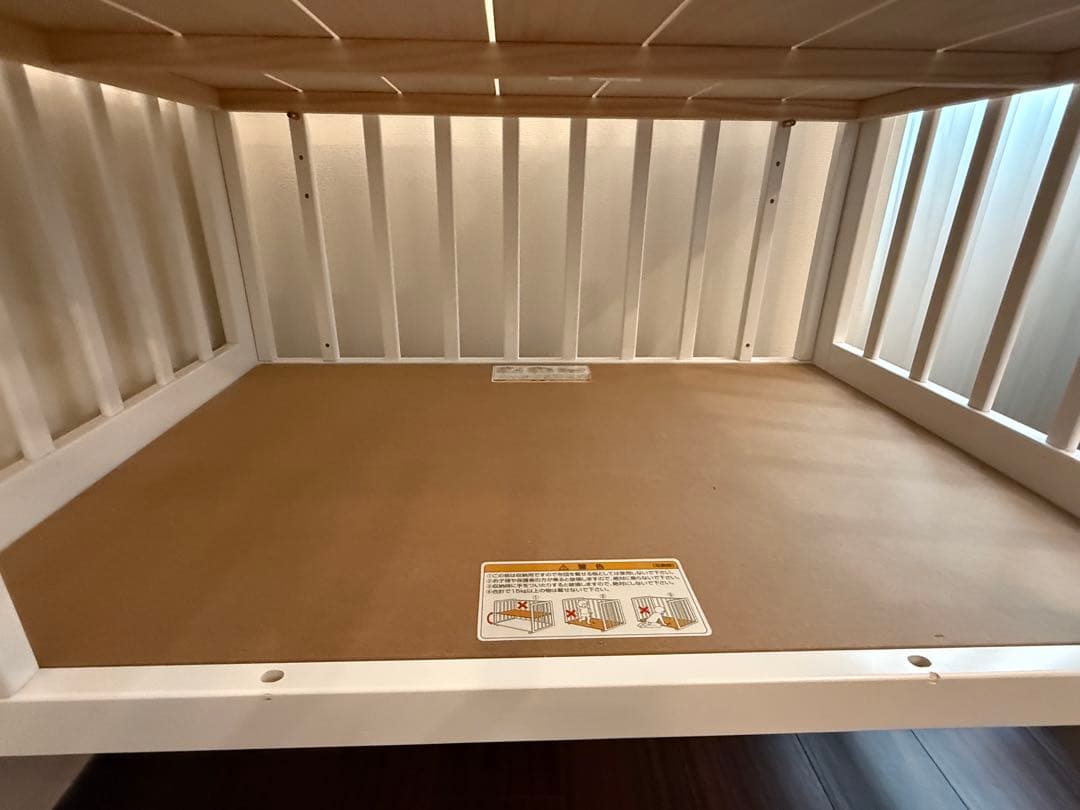 【美品】KATOJI ミニベビーベッド　ホワイト　木製　カトージ