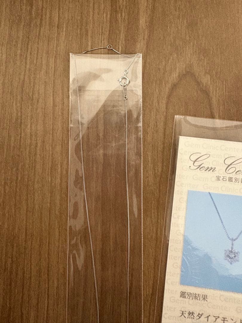 めい⭐︎ママ　K10WG 0.2ct ネックレス　ホワイトゴールド