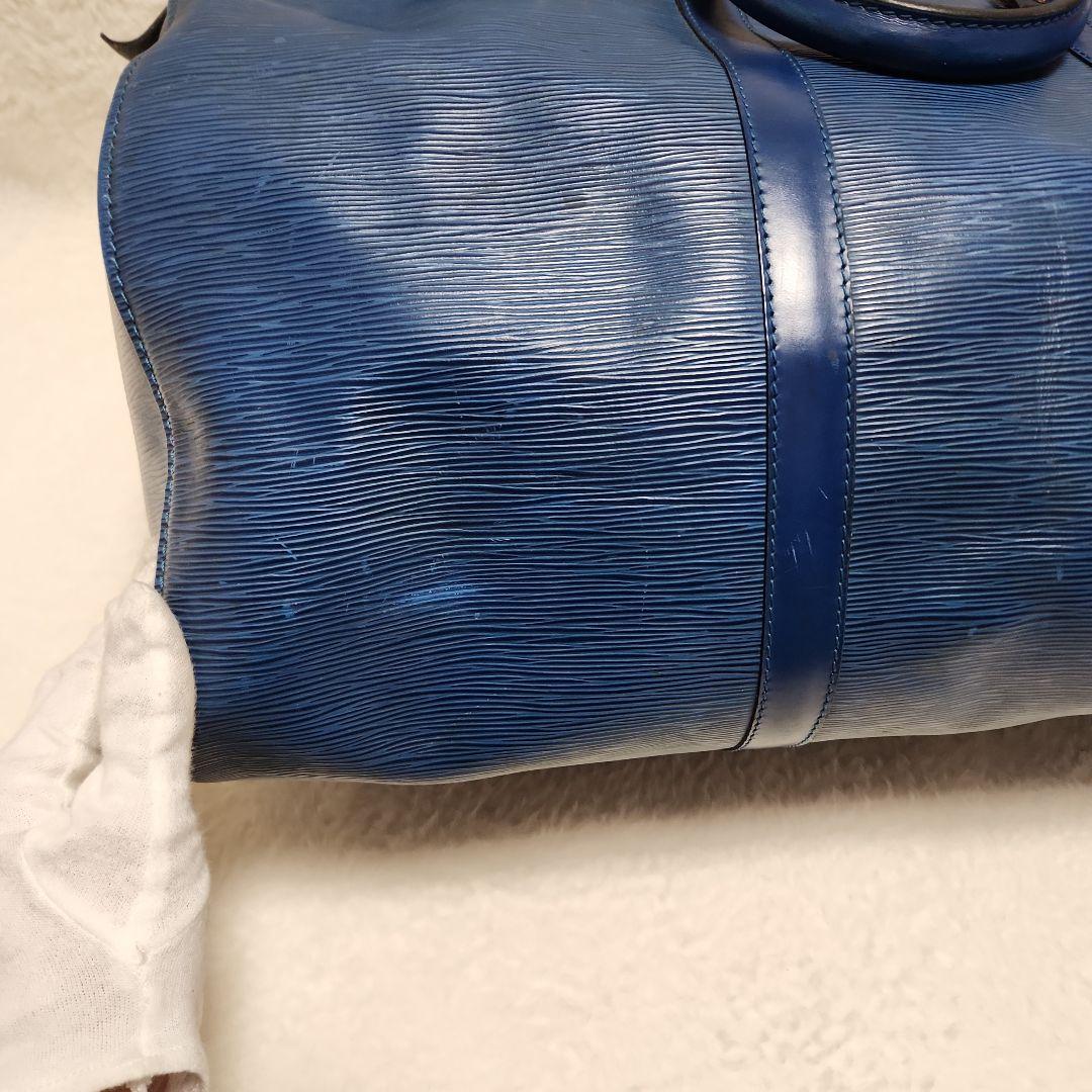 ルイヴィトン エピ キーポル50 トレドブルー ボストンバッグ 旅行かばん