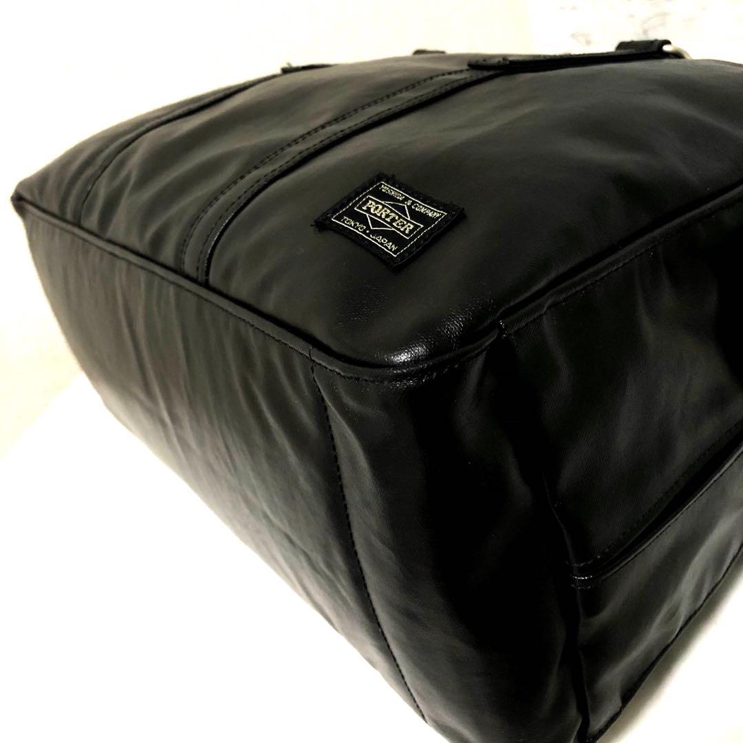 未使用級✨新型タグ ポーター フリースタイル ボストンバッグ ブラック 大容量