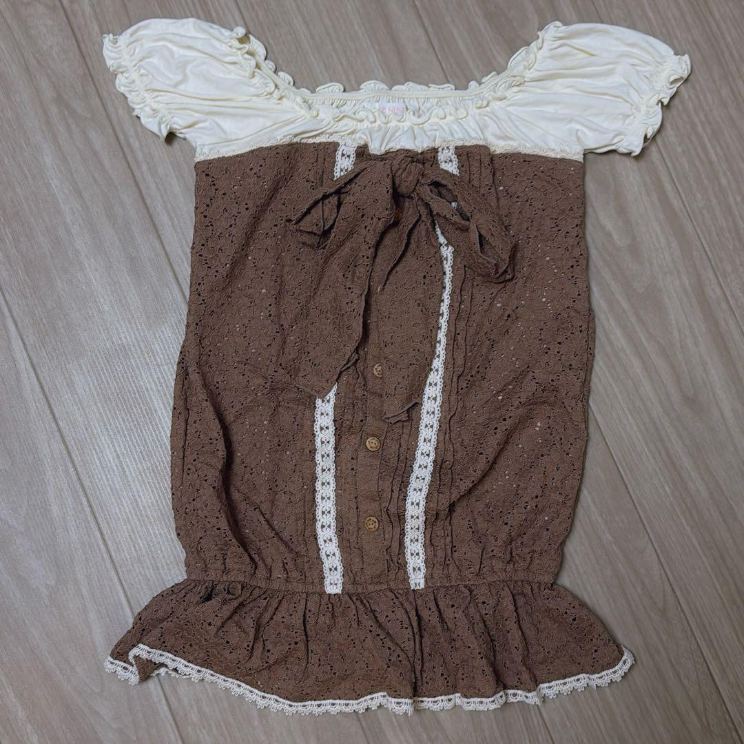 希少 レア 当時物 リズリサ LIZ LISA パフスリーブ チュニック