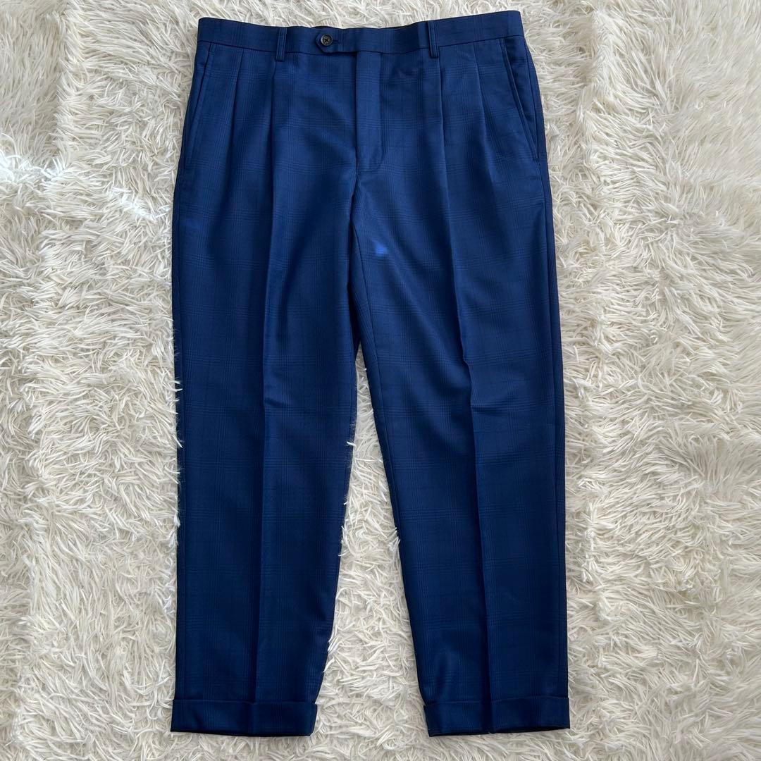 極美品✨ ガルニエ 近年モデル スーツ 大きいサイズ LL 3ピース チェック柄