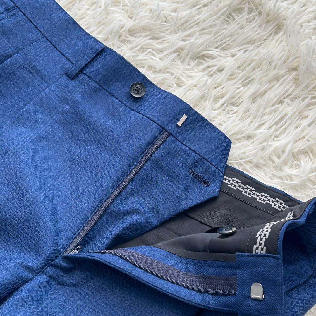 極美品✨ ガルニエ 近年モデル スーツ 大きいサイズ LL 3ピース チェック柄