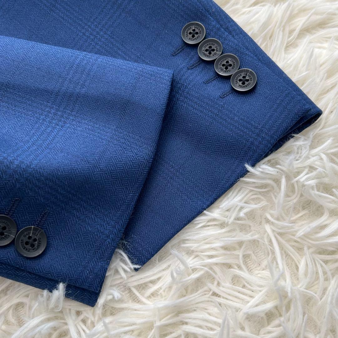 極美品✨ ガルニエ 近年モデル スーツ 大きいサイズ LL 3ピース チェック柄