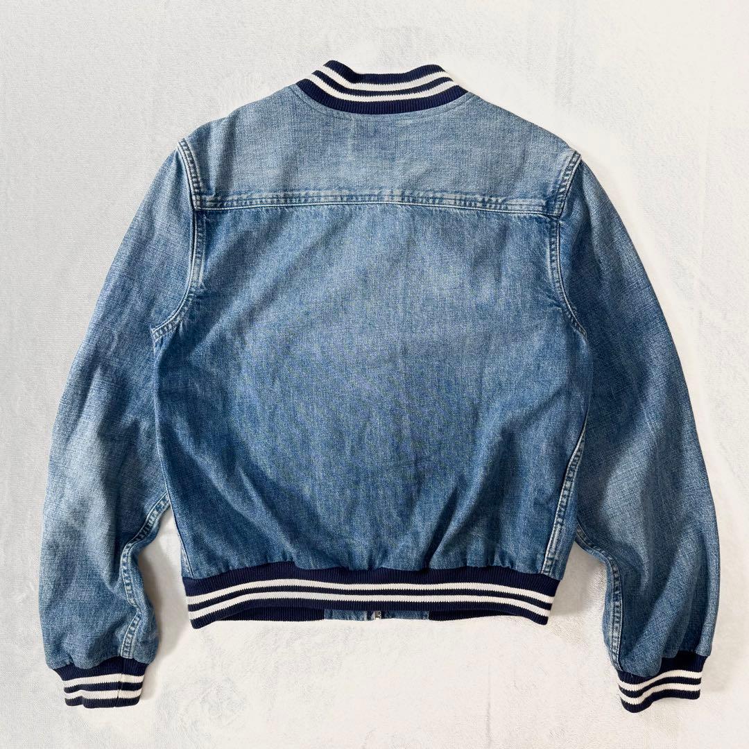 美品 ポロラルフローレン デニム ボンバージャケット POLOロゴ M