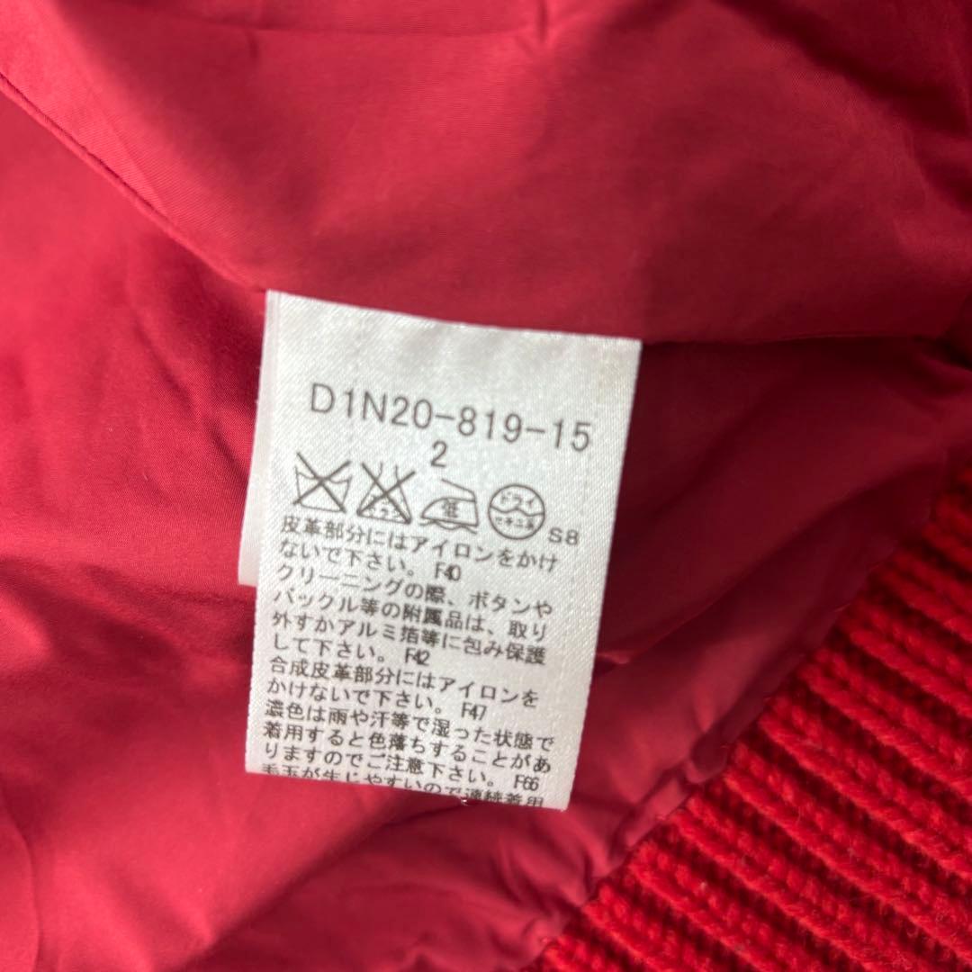 バーバリーブラックレーベル フード付き赤ニット ダッフルコート M 2way