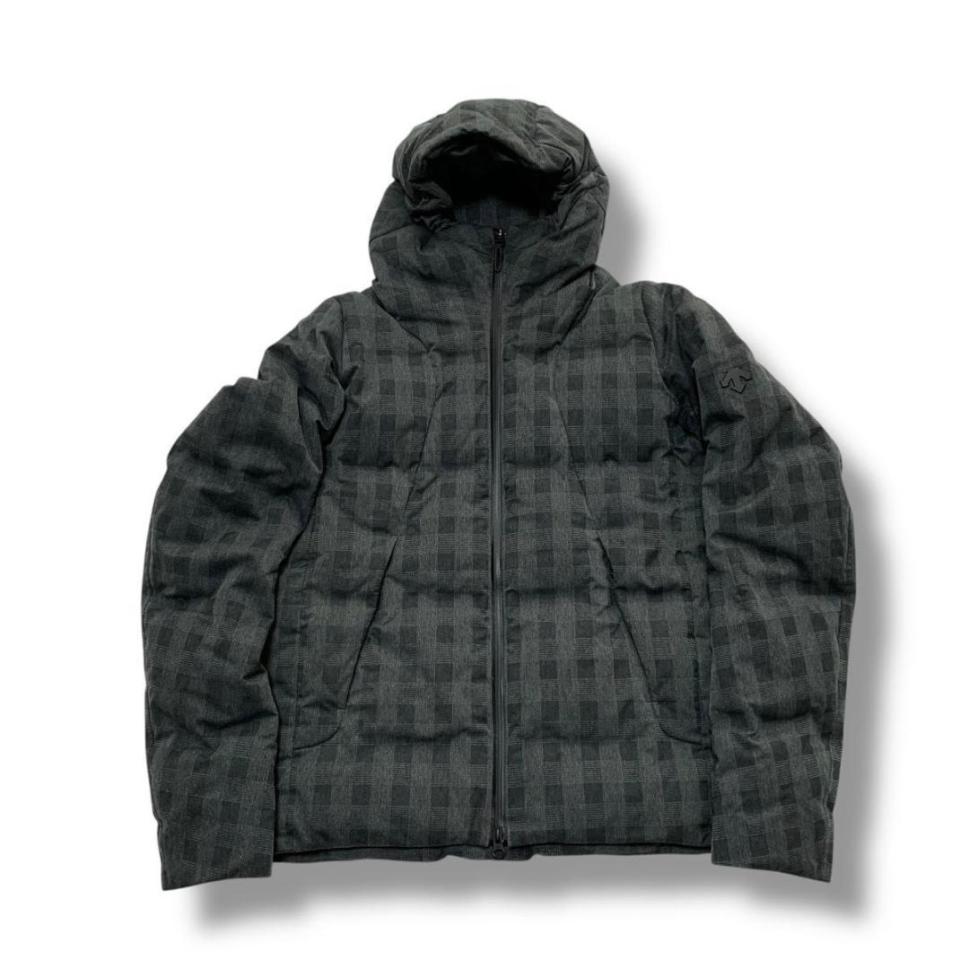 希少デザイン 美品 デサント ダウンジャケット 水沢 ロゴ グレー 別注 ☆